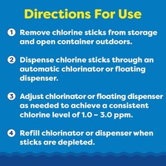 In The Swim 4 Inch Stabilized Chlorine Sticks – 98.6% Trichlor 50 Pounds
