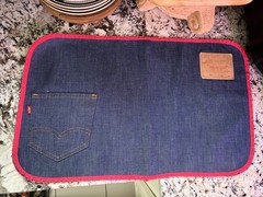 Vintage Levi’s 501 Denim (4) Placemat 20×12.5″