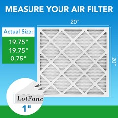 4 Pack 20x20x1 Air Filter MERV 13 Electrostatic Pleated HVAC Furnace Air Filter