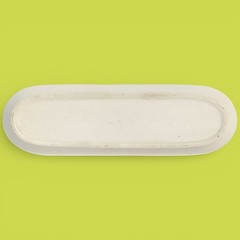 Vintage Elongated Oval Ceramic Serving Tray 3.25″x 11″