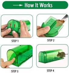 2 Pack Humane Mouse Traps Live Catch & Release No Kill Rat Mice Trap Reusable