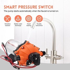 High Pressure 12V Water Pump 26.5L/MIN 80 PSI for Caravan Farm Camping Boat