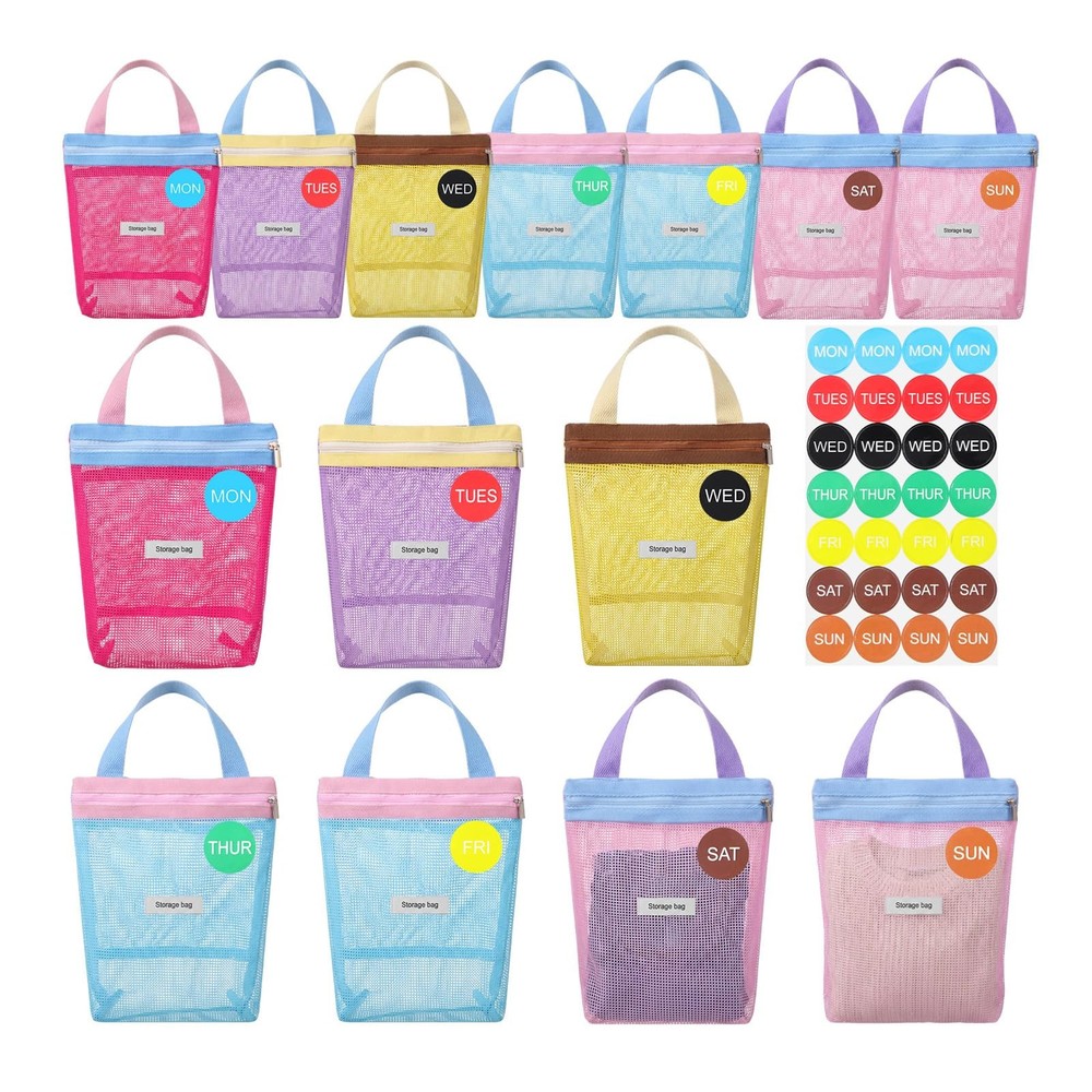 14 Set Packing Cubes for Travel Days of Week Packing Cubes with Labels Campin…
