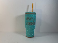 Taylor Swift The Life of a Showgirl Rhinestone Tumbler Cup w/ Straw