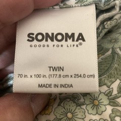 Sonoma Life The Easy-Care Sheet Set 3 Piece – TWIN – Woodblock Floral A1