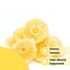 Snack Delight Dried Pineapple Rings – Sweet Candied Fruit Snack