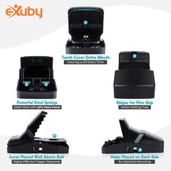 eXuby Squirrel Trap (2 pack) – Powerful Spring – 96% Instant Kill -Easy Setup