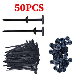 50PCS Nylon Universal Cable Tie Buckle Self-Locking Nylon Zip Ties Holder NEW