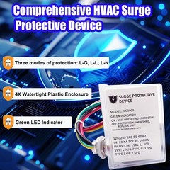 AG3000 HVAC Surge Protector 120/240V, Whole House SPD for AC & Heat Pumps