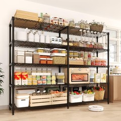 Metal Storage Shelves 5-Tier, Heavy Duty Wire Rack Shelving Unit, Adjustable