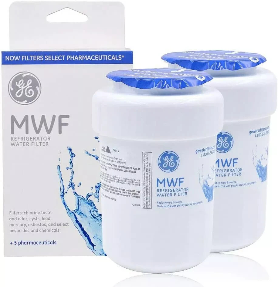 2 PACK NEW Genuine GE MWF GWF 46-9991 MWFP Smartwater Fridge Water Filter