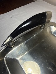 Rectangular Nickel Silver Tray With Horn Handles