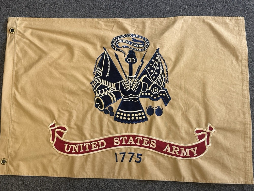 United States Army Cotton Flag 2′ x 3′ Embroidered Stitched brass grommets NEW