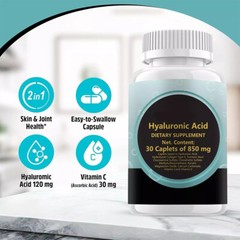PACK 1-5 New Hyaluronic-Acid 30 Caplets 850 mg Replenish energy