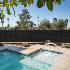 6X50ft Privacy Fence Cover Screen Fencing Mesh Shade Cover for Garden Yard Black