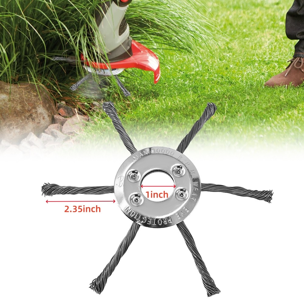 Steel Wire Grass Trimmer Head Lawn Mower Brush Cutter Weed Eater Trimmer Head