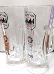 ASAHI SUPER DRY Beer Mug 555ml Set of 2 Tokyo 2020 Olympic Limited Edition