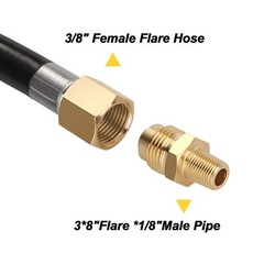 20FT High Pressure Propane Hose with Both 3/8 Inch Female Flare and Pipe Fitting