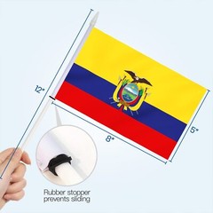 Anley Ecuador Mini Flag 12 Pack – Hand Held Small Miniature Ecuadorian Flags