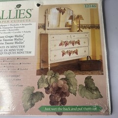VNTG Wallies Lot of 4 Sets FRUITS Wallpaper Cutouts for Any Room Crafts New