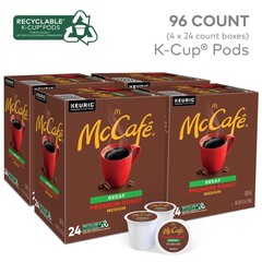 McCafe Premium Roast Decaf Coffee Keurig K-Cup Pods Decaf 96 ct Packs of 24