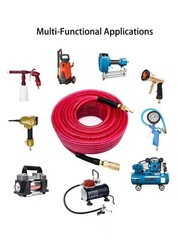 Polyurethane(PU) 1/4-Inch x 100FT Reinforced, Air Hose with 1/4” Swivel Industri