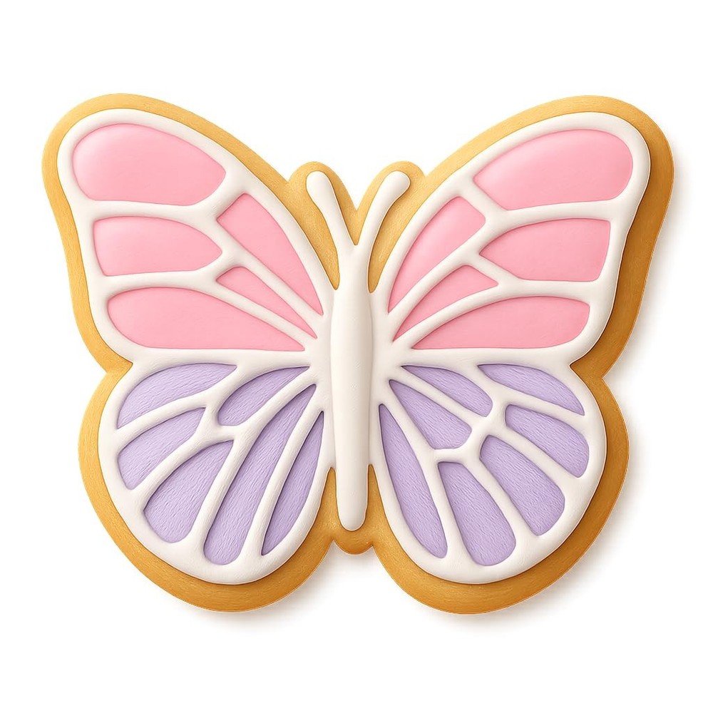 Majestic Monarch Butterfly Cookie Cutter & Stamp, Fondant, Clay – 4×3.3″
