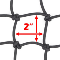 15In X 30In Elastic Cargo Net with 10 Adjustable Hooks and Tight 2In X 2In Mesh,