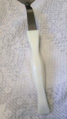 CUTCO Stainless 17KA Pearl White Handle Glossy Spoon 12.5 In