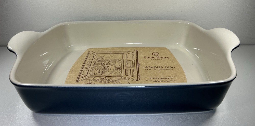 NEW Emile Henry Baker Modern Classics Rectangular Lasagna Dish 13″ x 9″ Twilight