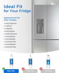 Waterdrop Refrigerator Water Filter, Replacement for LG® LT800P® (6)