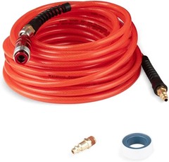 Air Compressor Hose 1/4 Inch × 50 ft Flexible Reinforced Polyurethane (PU) Air H
