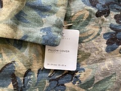 New Pottery Barn Green Lush Botanical Multicolor 24” Pillow Cover blue floral
