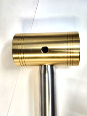 3 POUND BRASS HAMMER* KNURLED 1″ SOLID ALUMINUM 7-1/2″ HANDLE*MADE IN USA*