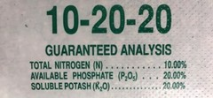 10-20-20 Fertilizer Fruit and Vegetable Fruit Set Blend