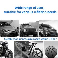 150 PSI Air Compressor Tire Inflator Fits Car Motorcycle Bike Tires Air Pump US