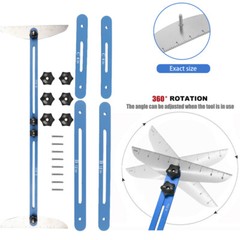 Stair Tread Template Tool 11″-60″ Adjustable Length Stair Measuring Tread Jig