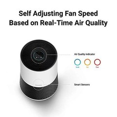 Winix A231 Tower True HEPA 4-Stage Air Purifier, White & Charcoal Grey, 230 sq