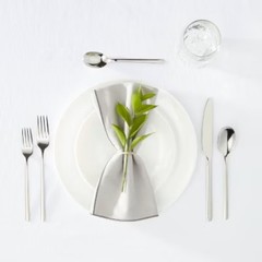 20pc Flatware Set Silver: Stainless Steel Silverware Set, Includes Forks, Spoons