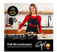 10.3in Stainless Steel Fry Pan 3-Layer Skillet Oven Safe 500F