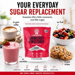 Lakanto Classic Monk Fruit Sweetener with Erythritol – 8.29 Ounce (Pack of 1)