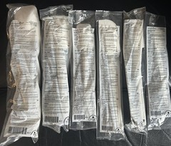 New Pampered Chef Classic White Scraper Spatula Lot of Six 6 Set Mix N Scraper