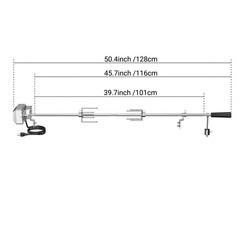 onlyfire Universal BBQ Grill Rotisserie Kit with 110V Electric Motor for Gas