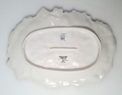 Williams Sonoma Figural Hydrangea Platter 15.5″ NEW Stoneware Blue Flower Summer