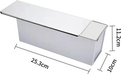 Versatile 10×3.93×4.4in Pullman Loaf Pan with Lid – Durable Non-Stick Bakeware