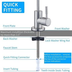 Stainless Steel Water Filter Faucet Reverse Osmosis Drinking Water Faucet