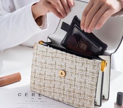 Mini Travel Toiletry Storage Cosmetic Bag Beauty Zip Makeup Organizer Pouch US