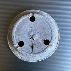 Japanese Bonsai Pot Tokoname 17cm ×17cm Height 4cm Round 礼峰 Vintage Japan