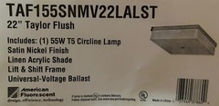AFX Inc. TAF155SNMV22LALST 22” Taylor Flush Mount Satin Nickel 55 Watts