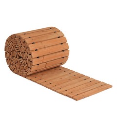 24 ft L x 17 in W Straight Wooden Garden Pathway Roll Out Garden Walkway